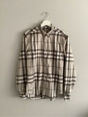 Burberry Brit Grey/Brown Check Shirt, Size S